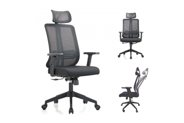 Fotel biurowy K25 WORKREST  CZARNY