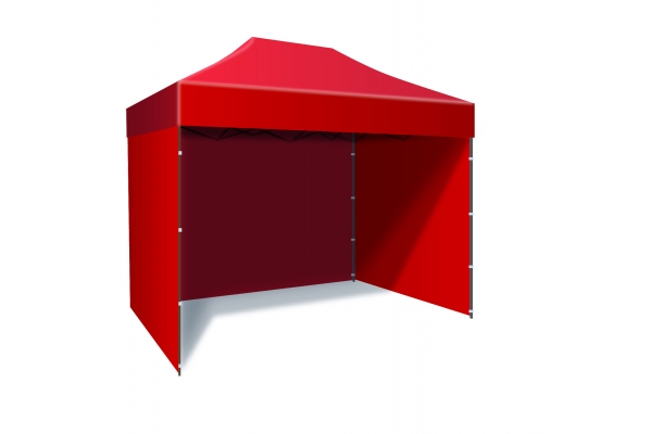 Namiot handlowy ekspresowy 3x4.5 TYTAN - Czerwony